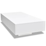 Vidaxl table basse blanc brillant Vidaxl table basse blanc brillant