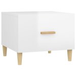 Vidaxl table basse blanc brillant 50x50x40 cm bois d'ing�nierie