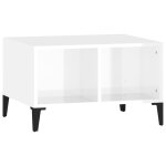 Vidaxl table basse blanc brillant 60x50x36, 5 cm bois d'ingnierie