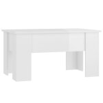 Vidaxl table basse blanc brillant 79x49x41 cm bois d'ing�nierie