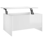 Vidaxl table basse blanc brillant 80x55, 5x41, 5 cm bois d'ing�nierie