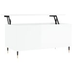 Vidaxl table basse blanc brillant 90x44, 5x45 cm bois d'ing�nierie