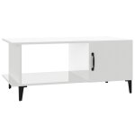 Vidaxl table basse blanc brillant 90x50x40 cm bois d'ingnierie