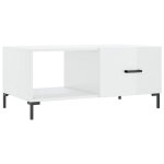 Vidaxl table basse blanc brillant 90x50x40 cm bois d'ing�nierie