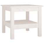 Vidaxl table basse blanche 45 x 45 x 40 cm bois de pin massif