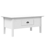 Vidaxl table basse bodo blanc 100x55x46 cm bois de pin massif
