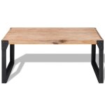 Vidaxl table basse bois d'acacia massif 100x60x45 cm