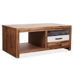 Vidaxl table basse bois d'acacia massif 90x50x37, 5 cm