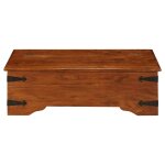 Vidaxl table basse bois d'acacia solide avec finition miel 110x55x35cm