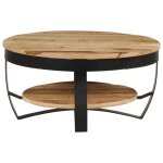 Vidaxl table basse bois massif de manguier brut 65x32 cm Vidaxl table basse bois massif de manguier brut 65x32 cm