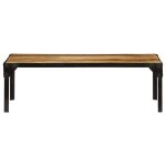 Vidaxl table basse bois massif de manguier brut et acier 110 cm
