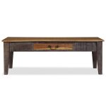 Vidaxl table basse bois massif vintage 118x60x40 cm