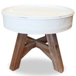 Vidaxl table basse bois de rcupration massif 60x45 cm blanc