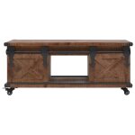 Vidaxl table basse bois de sapin massif 91x51x38 cm marron Vidaxl table basse bois de sapin massif 91x51x38 cm marron