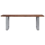 Vidaxl table basse avec bord naturel 115x60x40 cm bois d'acacia massif