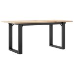Vidaxl table basse cadre en o 100x50x45 cm bois de pin massif et acier