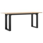 Vidaxl table basse cadre en o 110x40x45 cm bois de pin massif et acier