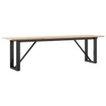 Vidaxl table basse cadre en o 160x40x45 cm bois de pin massif et acier
