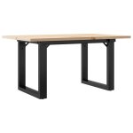 Vidaxl table basse cadre en o 80x50x40 cm bois de pin massif et acier