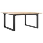 Vidaxl table basse cadre en o 80x80x45 cm bois de pin massif et acier