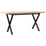Vidaxl table basse cadre en x 90x40x45, 5cm bois de pin massif et acier Vidaxl table basse cadre en x 90x40x45, 5cm bois de pin massif et acier