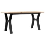 Vidaxl table basse cadre en y 100x50x45 cm bois de pin massif et acier