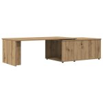 Vidaxl table basse ch�ne artisanal 150x50x35 cm bois d'ing�nierie