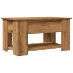 Vidaxl table basse chêne artisanal 79x49x41 cm bois d'ingénierie Vidaxl table basse chêne artisanal 79x49x41 cm bois d'ingénierie