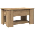 Vidaxl table basse ch�ne artisanal 79x49x41 cm bois d'ing�nierie