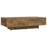 Vidaxl table basse ch�ne fum� 100x49, 5x31 cm bois d'ing�nierie