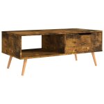 Vidaxl table basse chne fum 100x49, 5x43 cm bois d'ingnierie