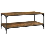 Vidaxl table basse chêne fumé 100x50x40 cm bois d'ingénierie Vidaxl table basse chêne fumé 100x50x40 cm bois d'ingénierie
