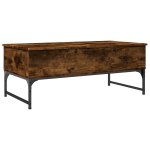 Vidaxl table basse chêne fumé 100x50x40 cm bois d'ingénierie et métal Vidaxl table basse chêne fumé 100x50x40 cm bois d'ingénierie et métal