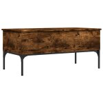 Vidaxl table basse chêne fumé 100x50x45 cm bois d'ingénierie et métal Vidaxl table basse chêne fumé 100x50x45 cm bois d'ingénierie et métal
