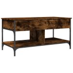 Vidaxl table basse chêne fumé 100x50x50 cm bois d'ingénierie et métal Vidaxl table basse chêne fumé 100x50x50 cm bois d'ingénierie et métal
