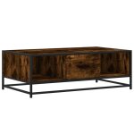 Vidaxl table basse chêne fumé 100x57x35 cm bois d'ingénierie et métal Vidaxl table basse chêne fumé 100x57x35 cm bois d'ingénierie et métal