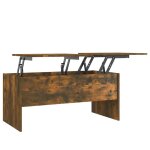 Vidaxl table basse ch�ne fum� 102x50, 5x46, 5 cm bois d'ing�nierie