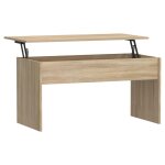 Vidaxl table basse ch�ne fum� 102x50, 5x52, 5 cm bois d'ing�nierie