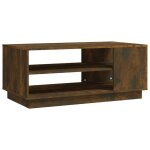 Vidaxl table basse ch�ne fum� 102x55x43 cm bois d'ing�nierie