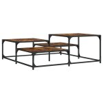Vidaxl table basse chêne fumé 107x107x40 cm bois d'ingénierie Vidaxl table basse chêne fumé 107x107x40 cm bois d'ingénierie