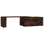 Vidaxl table basse ch�ne fum� 150x50x35 cm bois d'ing�nierie