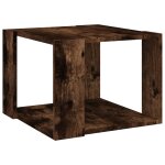 Vidaxl table basse ch�ne fum� 40x40x30 cm bois d'ing�nierie