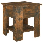 Vidaxl table basse ch�ne fum� 40x40x42 cm bois d'ing�nierie