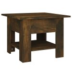 Vidaxl table basse ch�ne fum� 55x55x42 cm bois d'ing�nierie