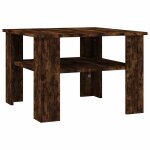 Vidaxl table basse ch�ne fum� 60x60x42 cm bois d'ing�nierie