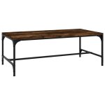 Vidaxl table basse ch�ne fum� 80x50x35 cm bois d'ing�nierie