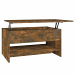 Vidaxl table basse chêne fumé 80x50x40 cm bois d'ingénierie Vidaxl table basse chêne fumé 80x50x40 cm bois d'ingénierie