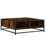 Vidaxl table basse chêne fumé 80x80x30 cm bois d'ingénierie et métal Vidaxl table basse chêne fumé 80x80x30 cm bois d'ingénierie et métal