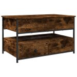 Vidaxl table basse chêne fumé 85x50x50 cm bois d'ingénierie et métal Vidaxl table basse chêne fumé 85x50x50 cm bois d'ingénierie et métal