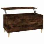 Vidaxl table basse ch�ne fum� 90x44, 5x45 cm bois d'ing�nierie